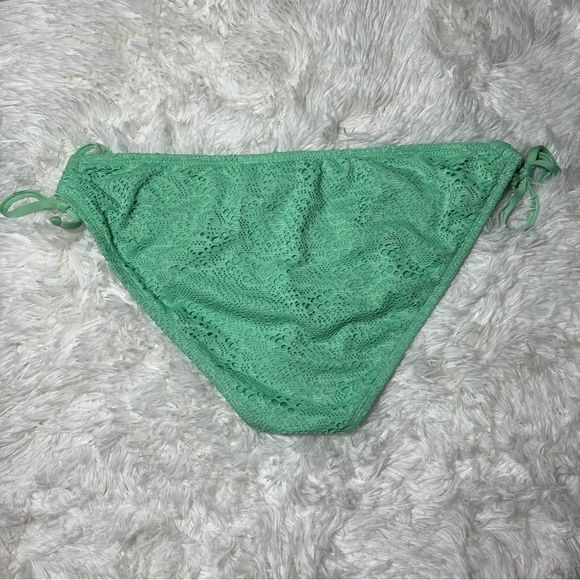 EUC Mossimo Mint Green Crochet Side Tie Bikini Bottom XL - Picture 4 of 13